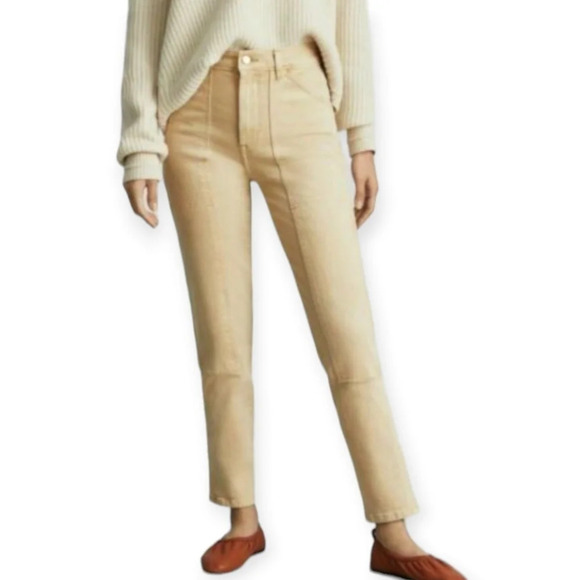 Everlane Plus Size The Utility Cheeky Jean Organic Cotton Twill Yellow 32 or 14 - Picture 1 of 15